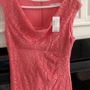 Sparkly salmon brand new evening dress